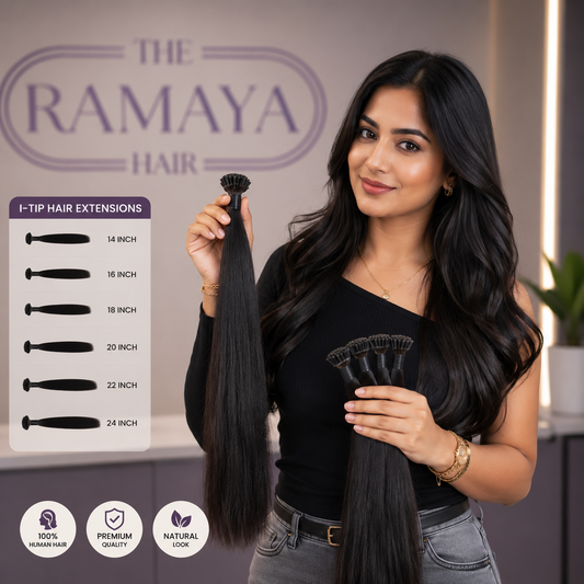 I-tip Hair Extension Natural Black The Ramaya Hair Extensions