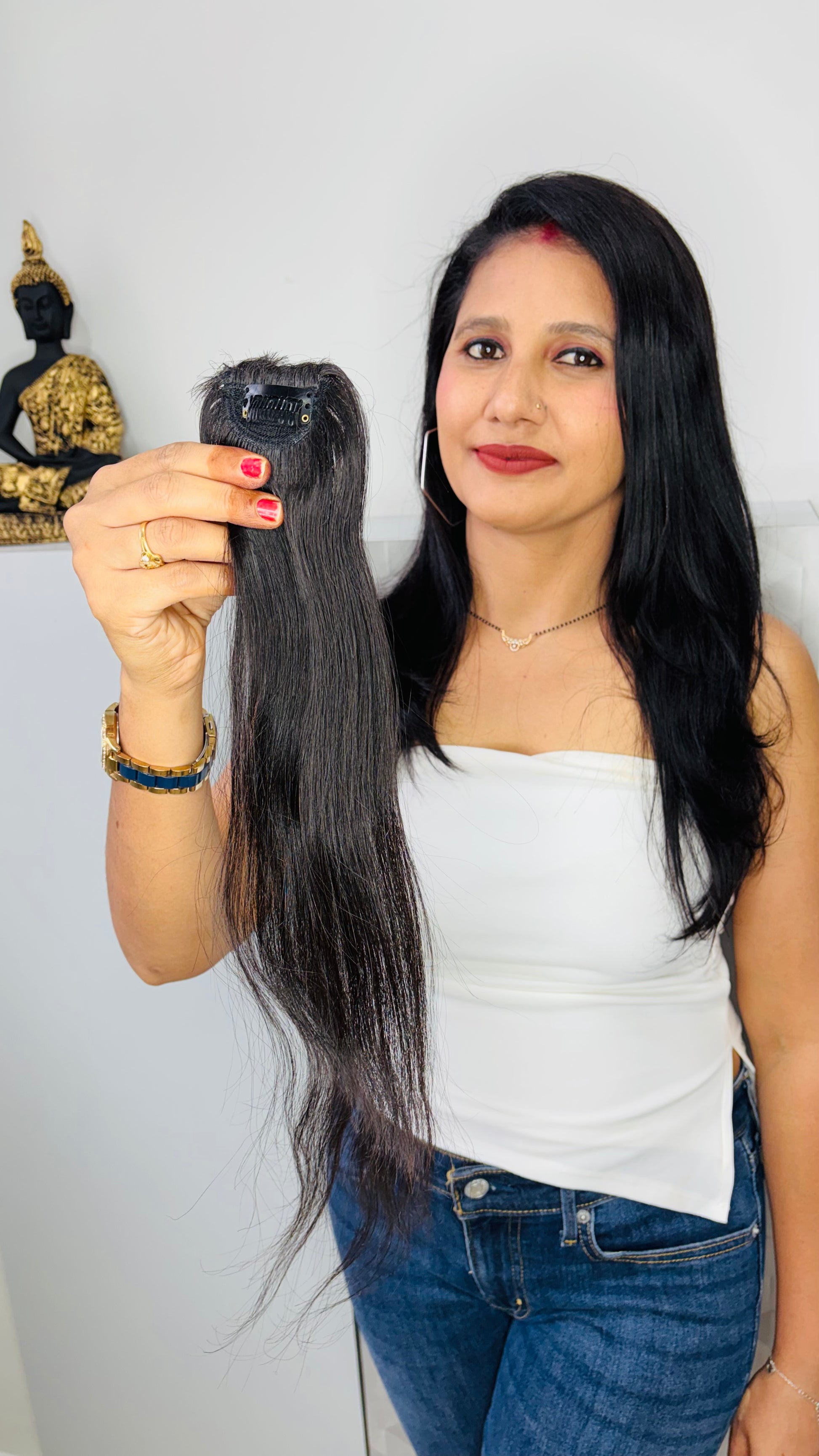 Invisible Single Clip Patch - Wavy The Ramaya Hair