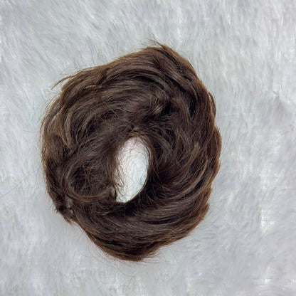 Messy Bun Scrunchie - Natural Brown The Ramaya Hair