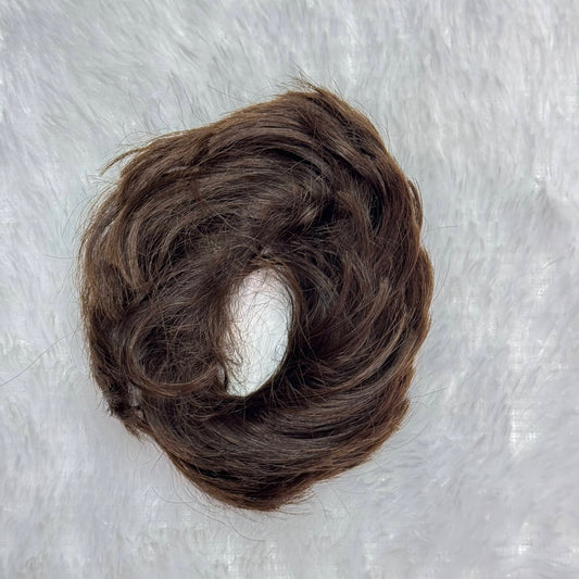 Messy Bun Scrunchie - Natural Brown